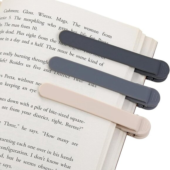 3Pcs Automatic Bookmark, Silicone Smart Book Marks Clip Reading Accessories - Picture 4 of 4